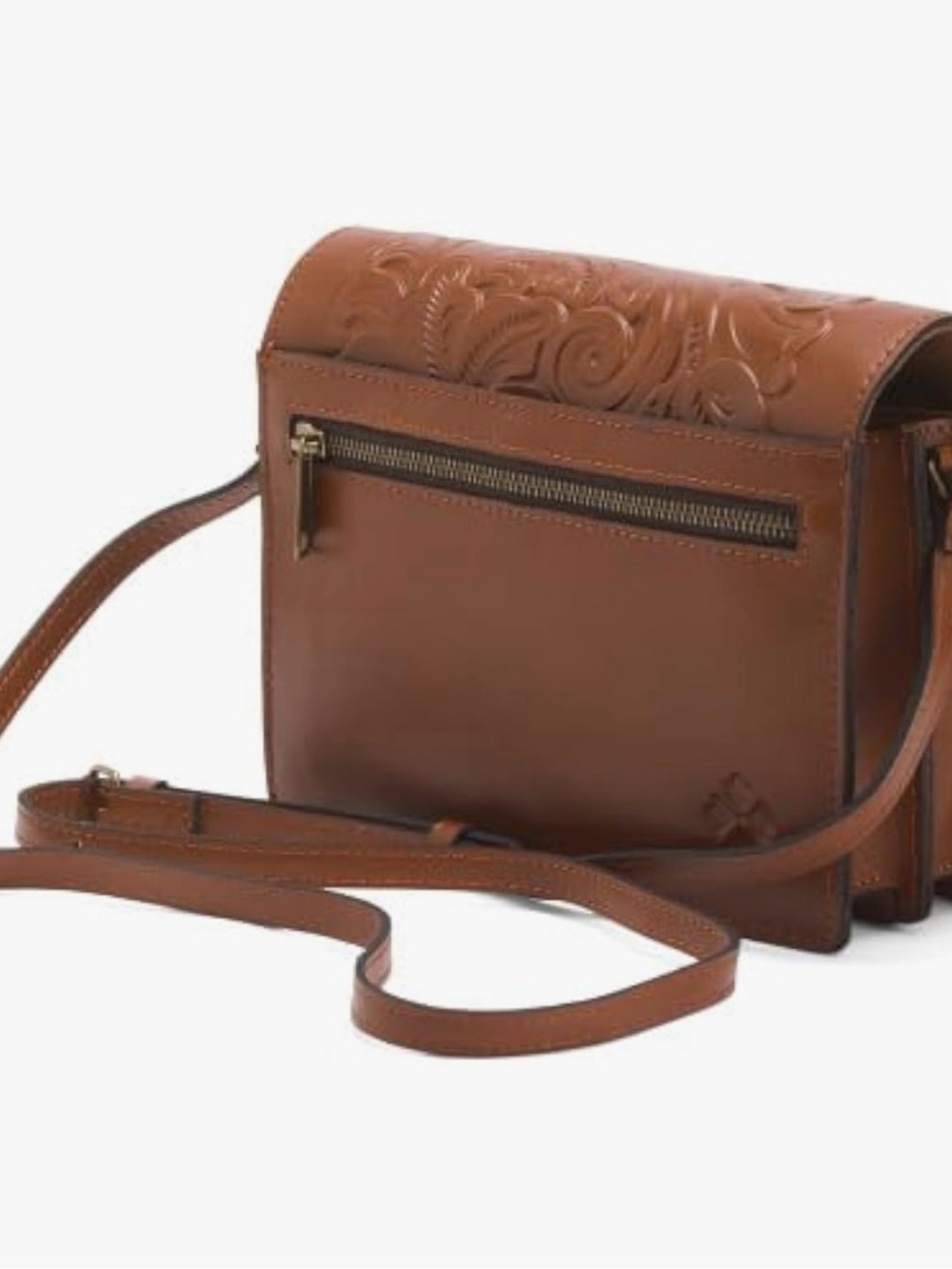 Patricia Nash Laurentina Medium Crossbody Bag, Tooled Leather Multi Compartment